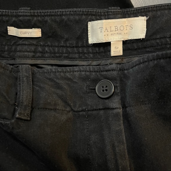 Talbots Petites Black Curvy Capris 6P - Picture 6 of 7